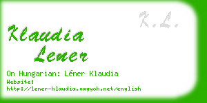 klaudia lener business card