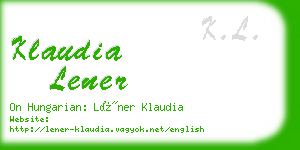 klaudia lener business card